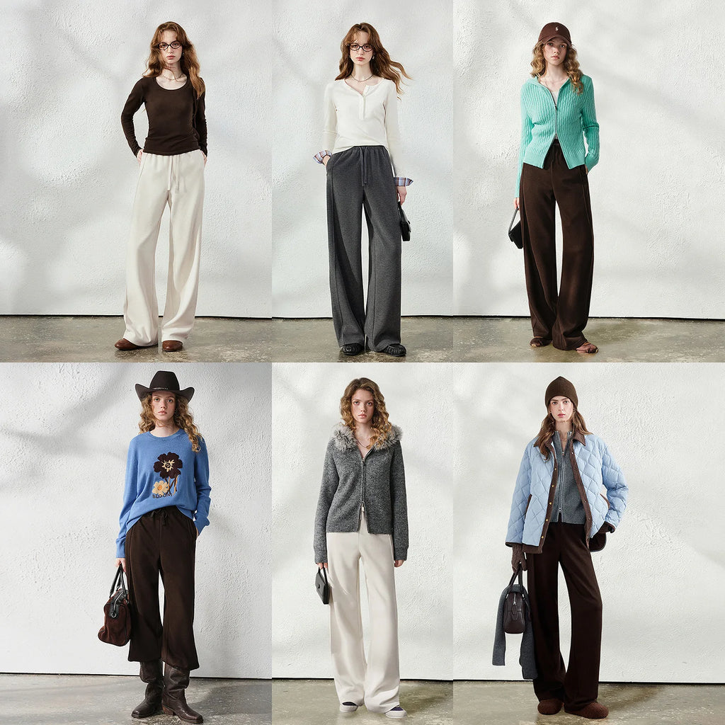 Drawstring Wide-Leg Pants