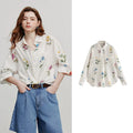 Floral Long-Sleeve Collared Shirt