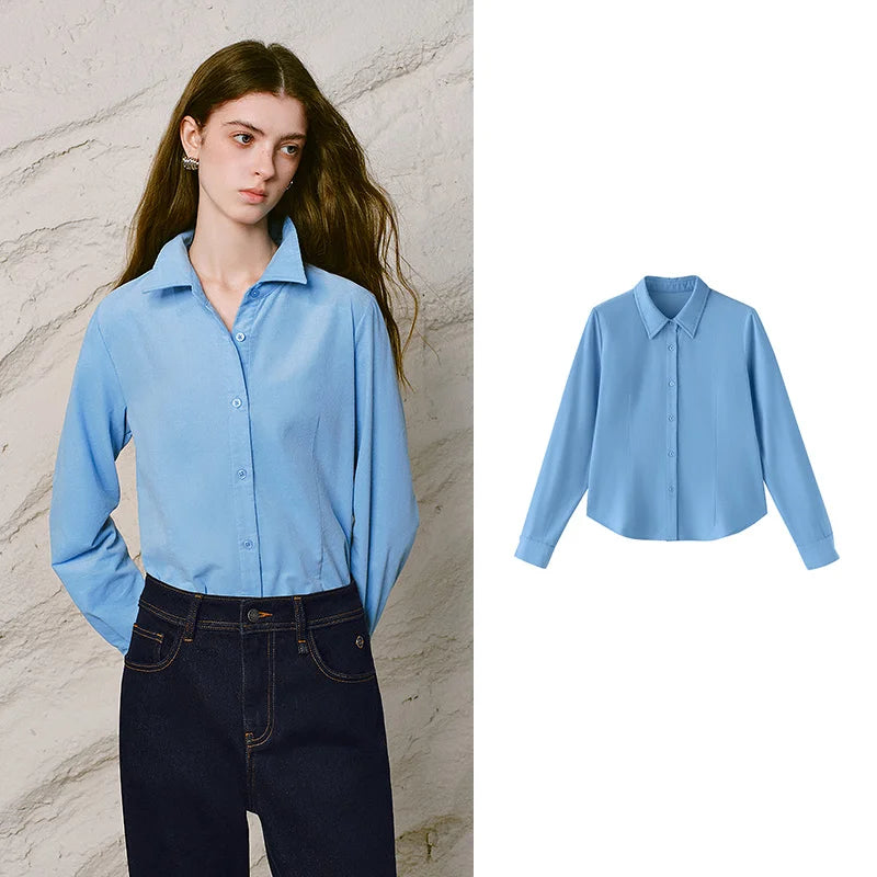Seam-Detail Collared Shirt