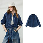 Flap-Pocket Denim Shirt