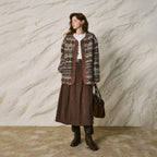 Contrast-Trim Button-Front Jacket