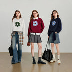 Flower Graphic Crewneck Sweatshirt