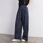 Plaid Wide-Leg Pants