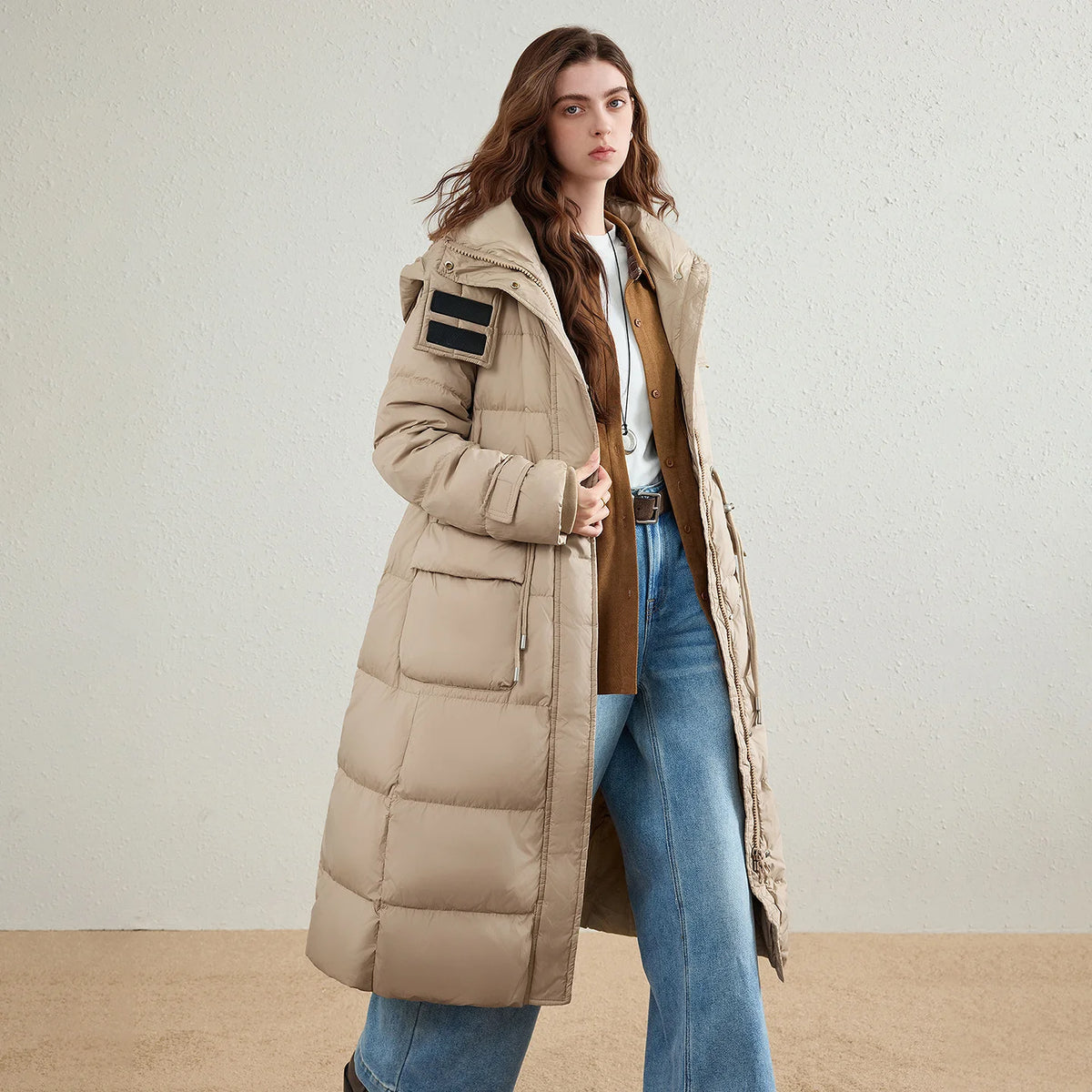 Long Hooded Puffer Coat