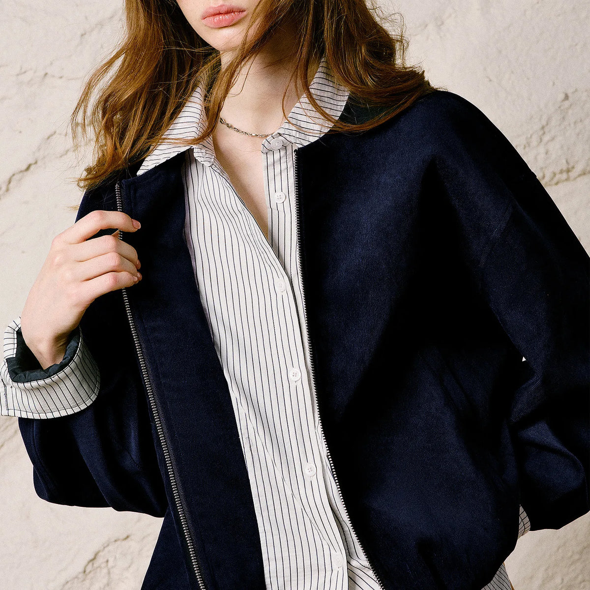 Layered-Look Zip Jacket