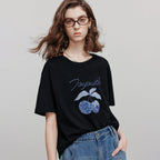 Cherry-Motif Crewneck Tee