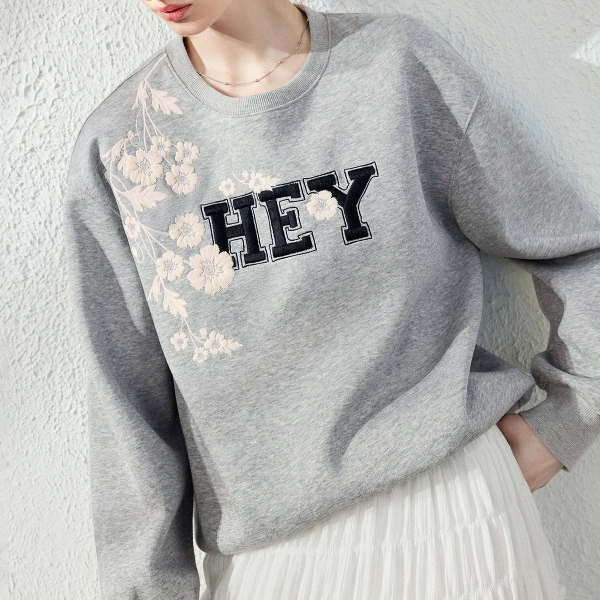 Floral Letter Graphic Sweatshirt
