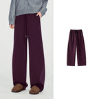 Curved-Seam Wide-Leg Sweatpants