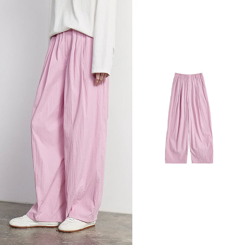 Drawstring Wide-Leg Pants
