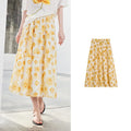 Floral A-Line Midi Skirt