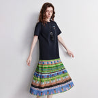 Printed-Panel T-Shirt Dress