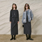 Sweatshirt and Midi Skirt Set