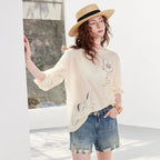 Horse-Print Long-Sleeve Tee