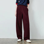 Elastic-Waist Curved-Leg Pants