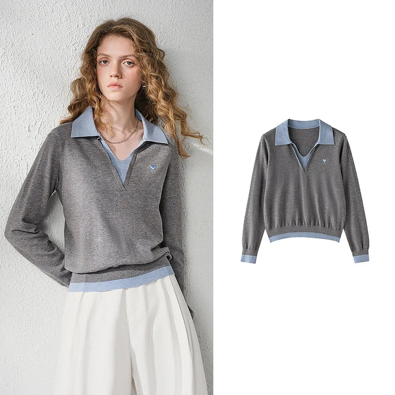 Contrast-Trim Knit Polo