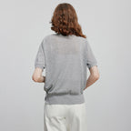 Cat-Motif V-Neck Cardigan