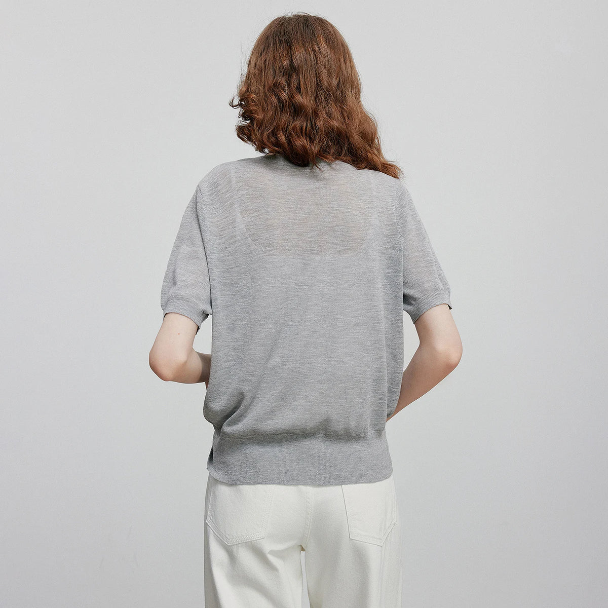 Cat-Motif V-Neck Cardigan