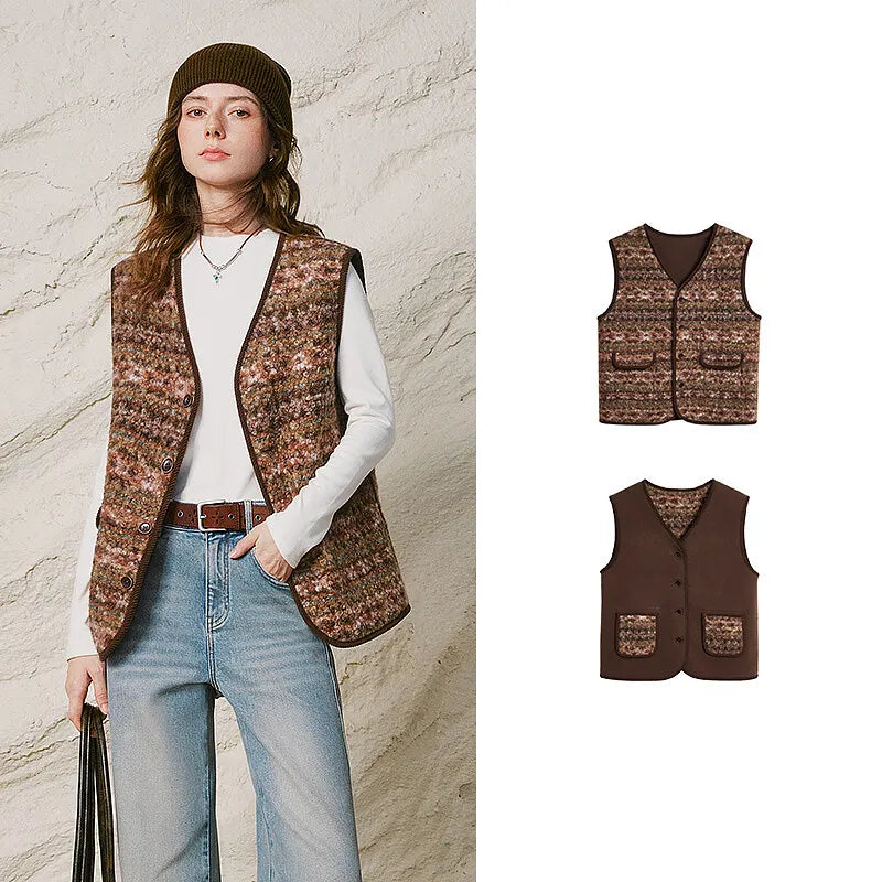 Patch-Pocket Button-Front Vest
