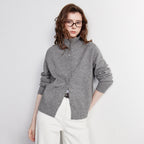 Button-Front Collared Cardigan