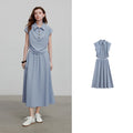 Polo Top and Midi Skirt Set