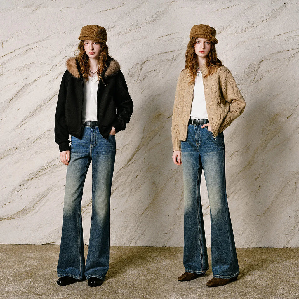 Faded Flared Jeans