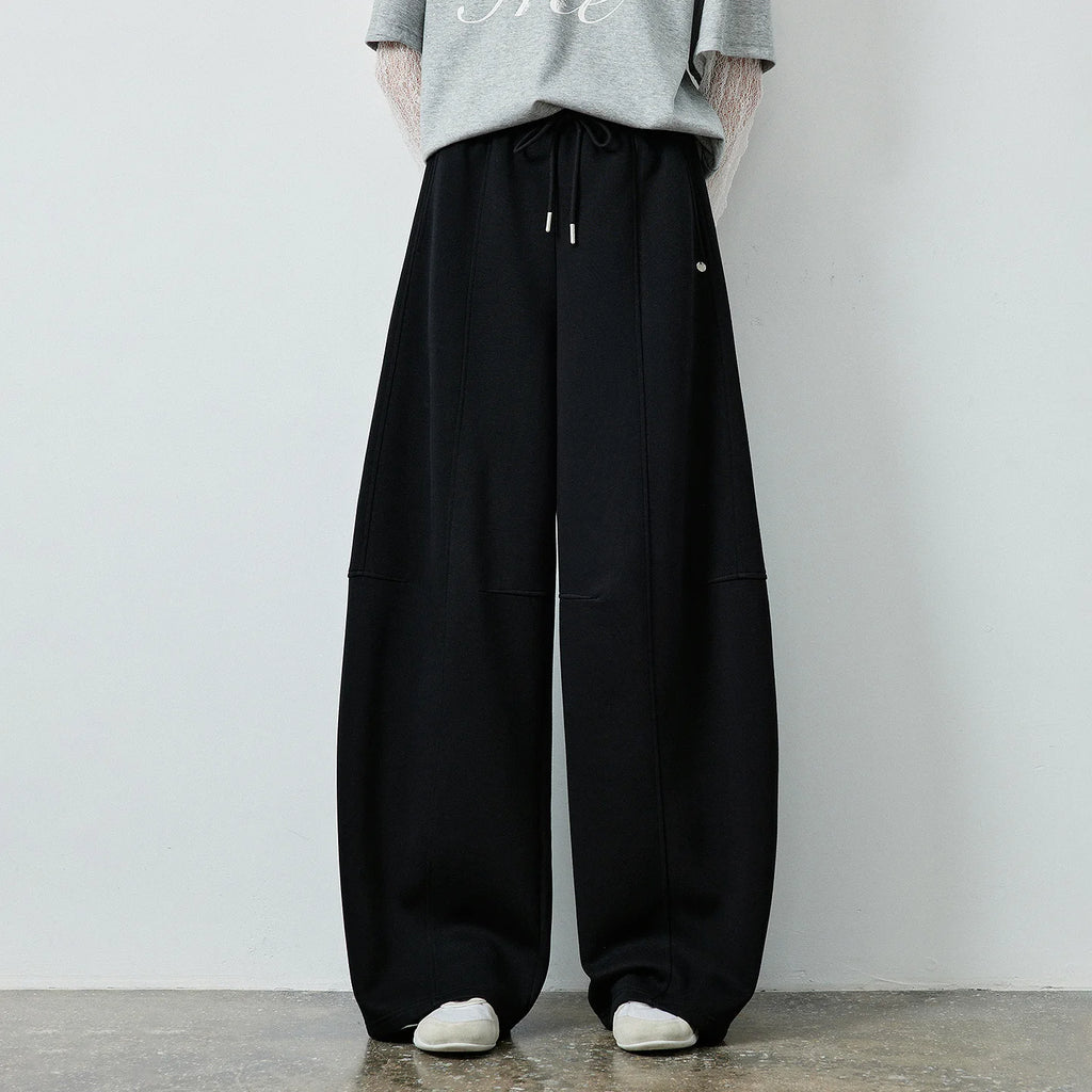 Drawstring Curved-Leg Pants