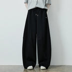 Drawstring Curved-Leg Pants