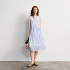 Sleeveless Gathered Midi Dress
