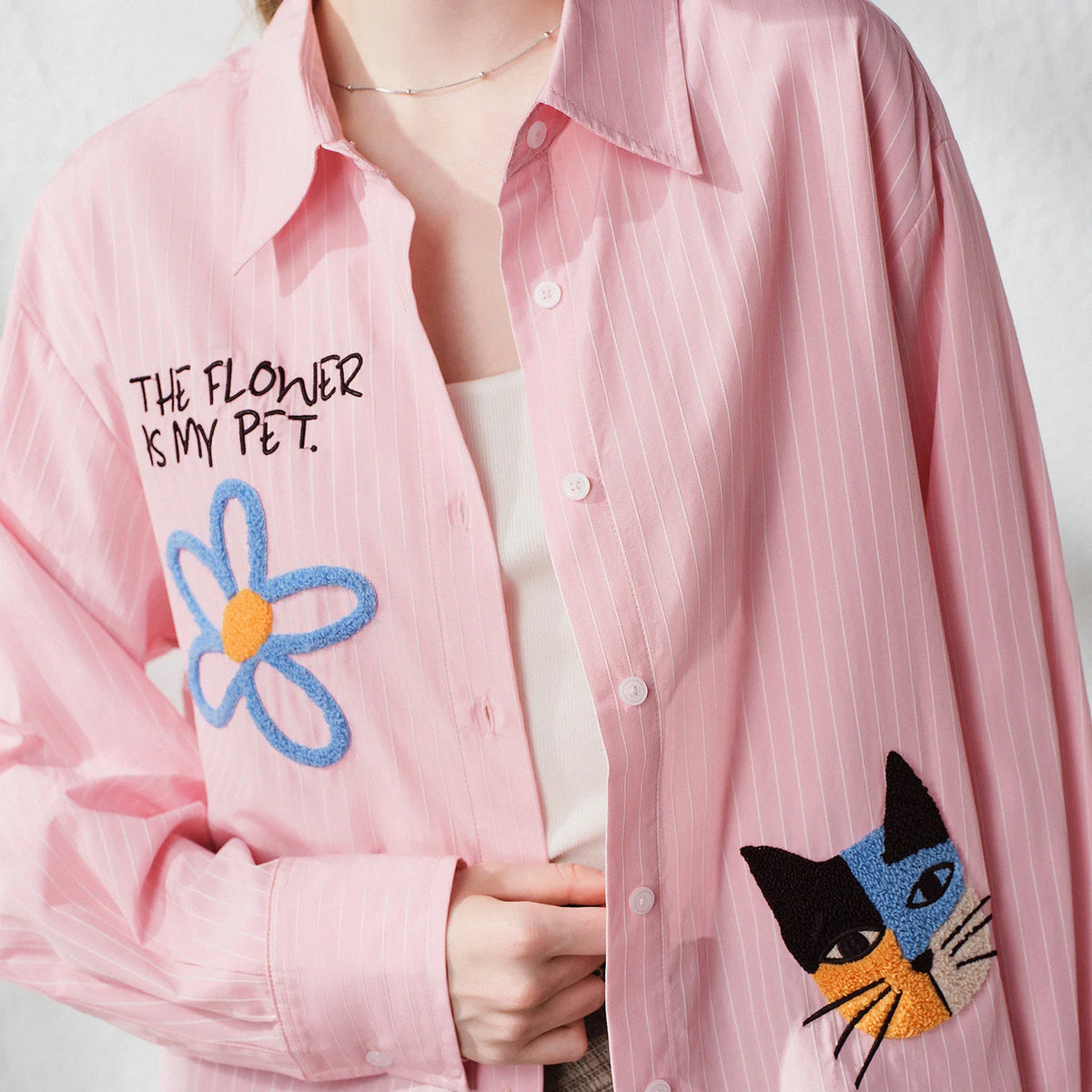 Graphic Long-Sleeve Button-Up Shirt
