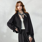 V-Neck Balloon-Sleeve Cardigan
