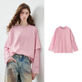 Layered-Look Lace-Sleeve Tee