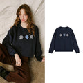 Floral-Motif Crewneck Sweatshirt