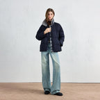 Textured-Collar Puffer Jacket