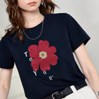 Flower Graphic Crewneck Tee