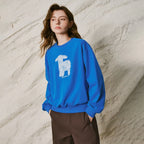 Sheep-Motif Crewneck Sweatshirt
