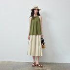 Halter Top and Striped Skirt Set