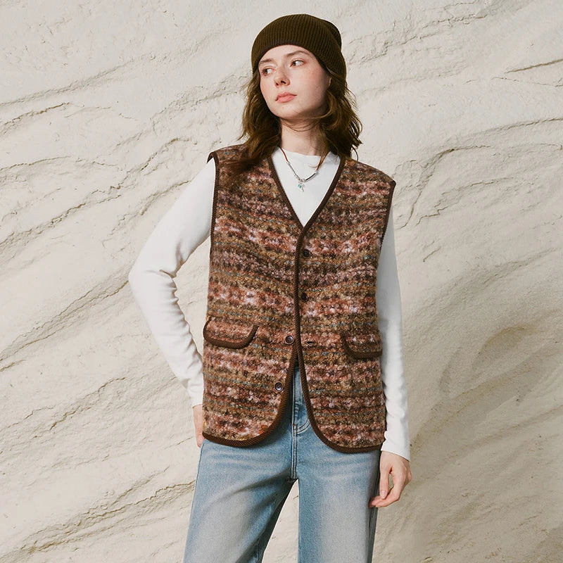 Patch-Pocket Button-Front Vest