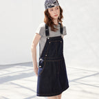 Denim Pinafore Mini Dress