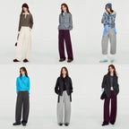 Curved-Seam Wide-Leg Sweatpants