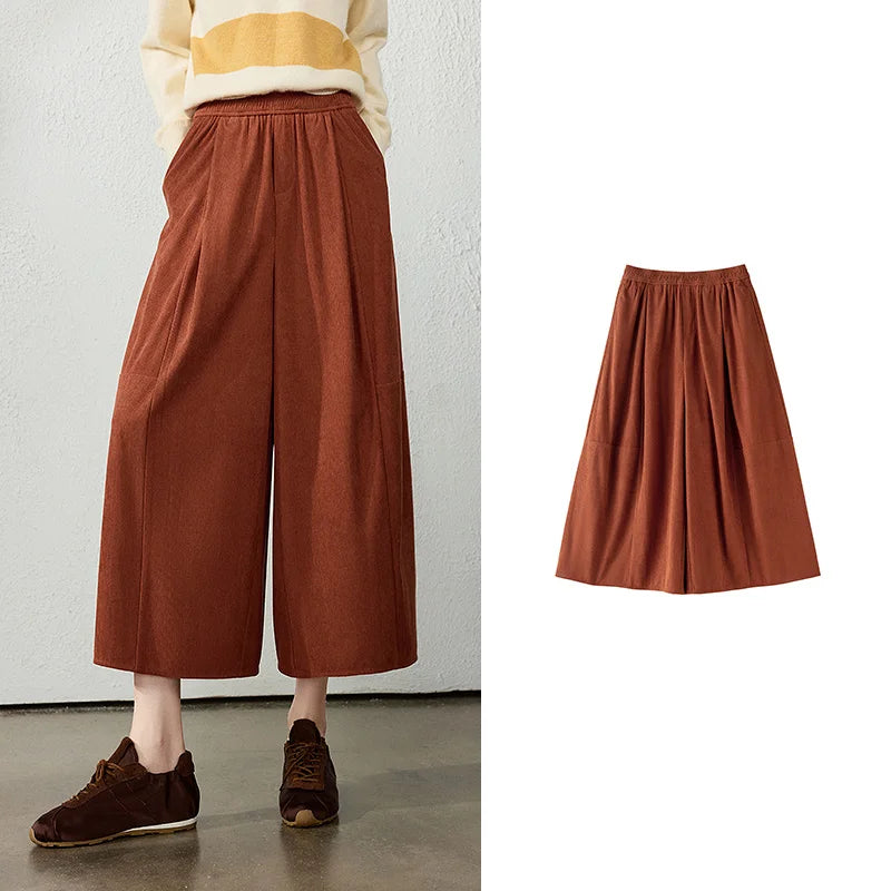 Cropped Wide-Leg Pants