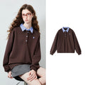 Layered-Look Polo Sweatshirt