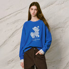 Floral-Motif Crewneck Sweatshirt