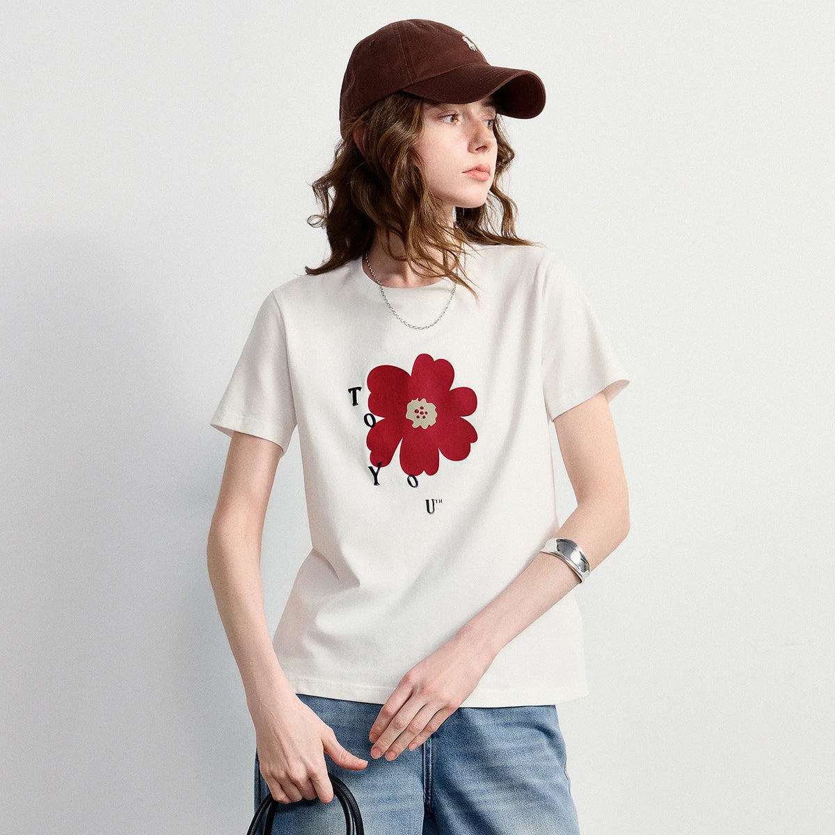 Flower Graphic Crewneck Tee