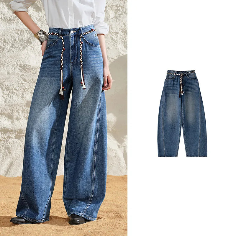 Curved-Leg Jeans