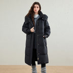 Flap-Pocket Longline Puffer Coat