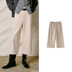 Cropped Wide-Leg Pants