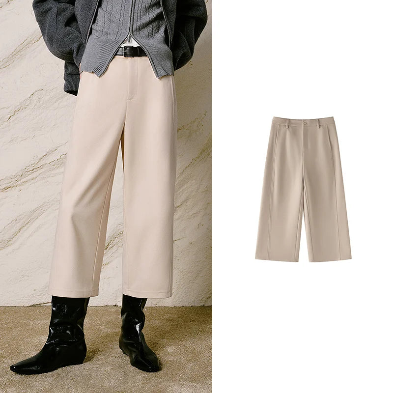 Cropped Wide-Leg Pants