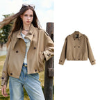 Cropped Double-Breasted Jacket