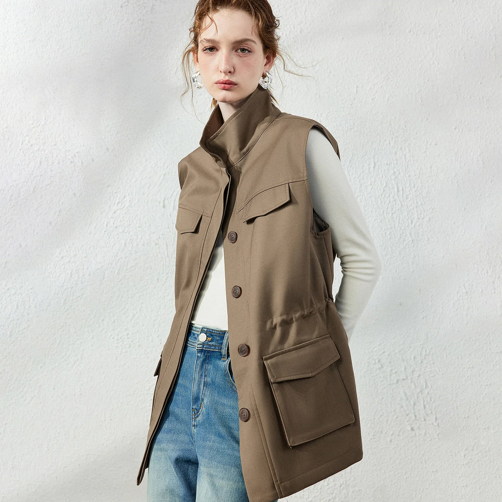 Drawstring Utility Waistcoat