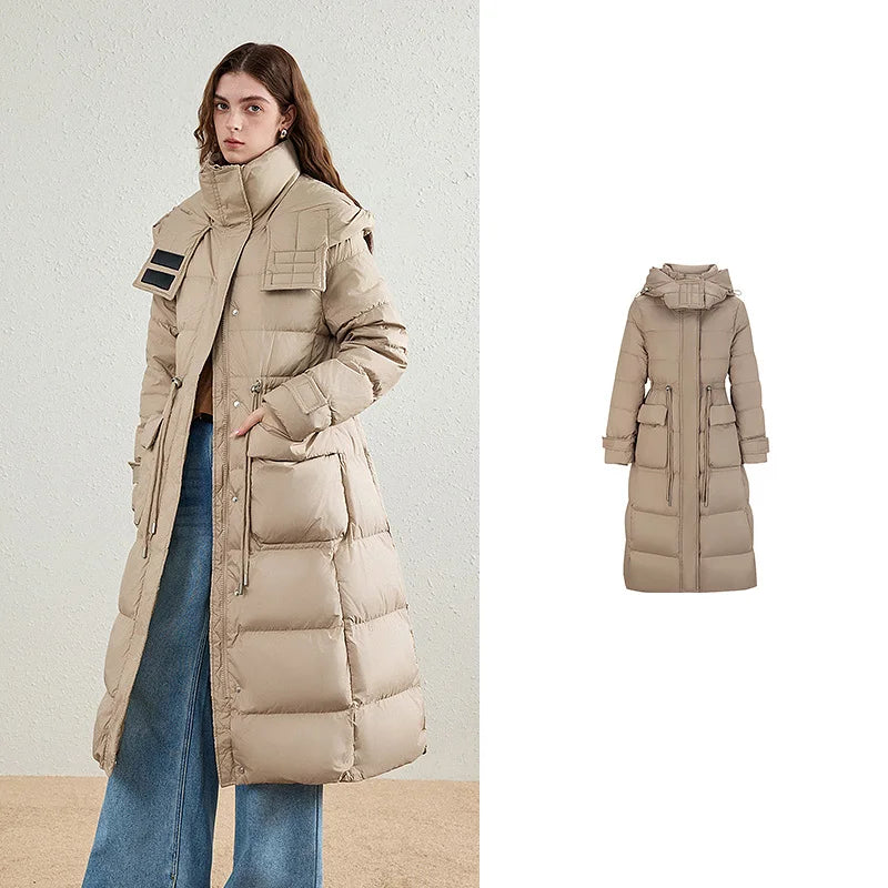 Long Hooded Puffer Coat
